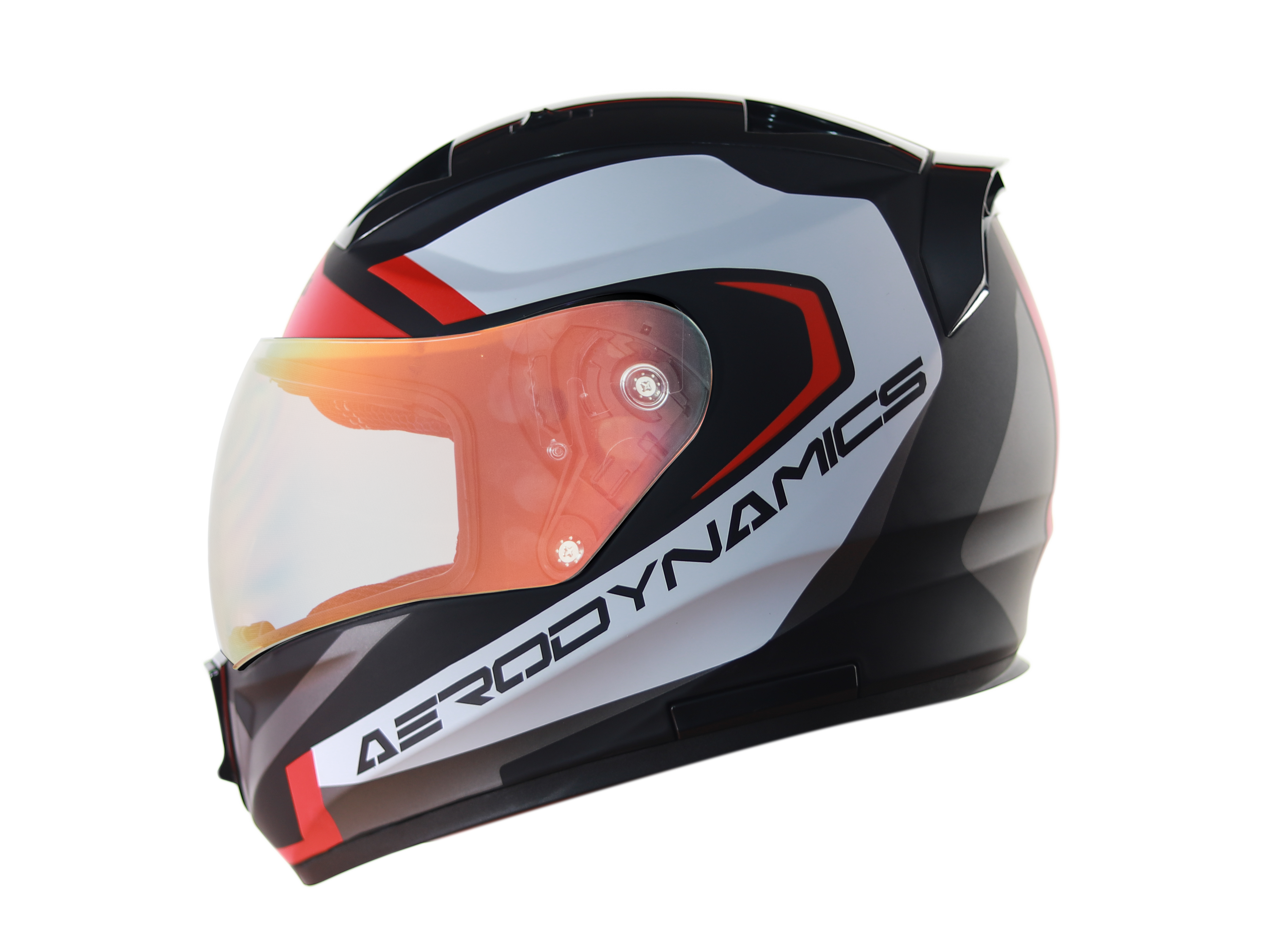 SA-1 Aerodynamics Mat Black With Red(Fitted With Clear Visor Extra Green Night Vision Visor Free)